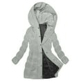 thumbnail image 2 of Feimerou Womens Winter Jackets with Hood Full Zip Mid Length Down Coats Thicken Warm Fleece Lined Parkas Waterproof Windproof Snow Jacket, 2 of 9