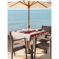 thumbnail image 2 of Outdoor Tablecloth with Umbrella Hole and Zipper, Valentine's Day Square Table Cloth 54x54 Inch Waterproof Tablecloth, Red Truck Love Heart Roses Romantic Rustic Picnic Table Cover for Patio Camping, 2 of 7