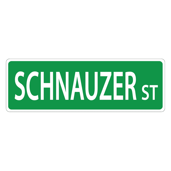 Schnauzer Street Sign