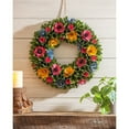 thumbnail image 3 of Evergreen 17" Willow Wood Chip Floral Wreath, 3 of 4