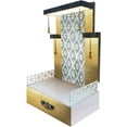 thumbnail image 3 of Designer Wooden Mandir for Home/Temple Home/Pooja Mandir with Lights Colour:-Gold mandir002 (H×W×L 30×20×12), 3 of 5