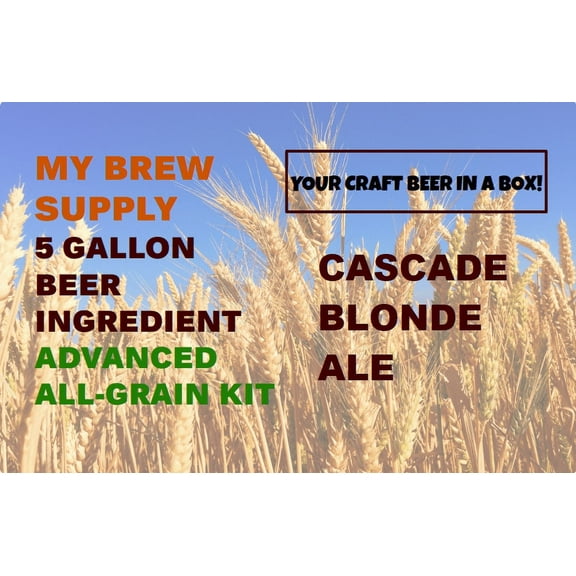 Cascade Blonde Ale MBS 5 gal Advanced All Grain Homebrew Beer Ingredient Recipe Kit