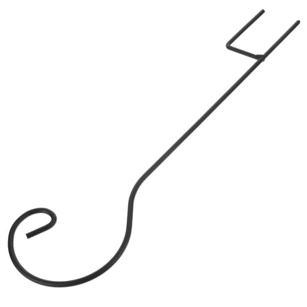 4 Pcs Flagpole Hook Shepherds Crook Crooks for Garden Lanterns Black