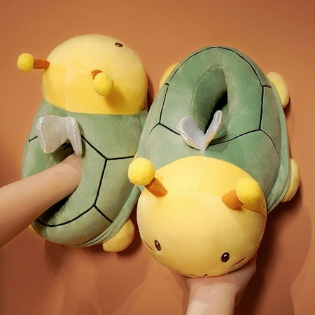 

SUODUI Women s Slippers Men And Women Slippers Lovers Autumn And Winter Fashionable Cute Cartoon Turtle Shark Indoor Non Slip Warm A 11