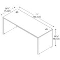 thumbnail image 4 of Series C 72W x 30D Office Desk in Light Oak - Engineered Wood, 4 of 5