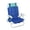 Blue, variant on Mainstays Reclining and Lay Flat Beach Chair with Backpack Straps, Blue