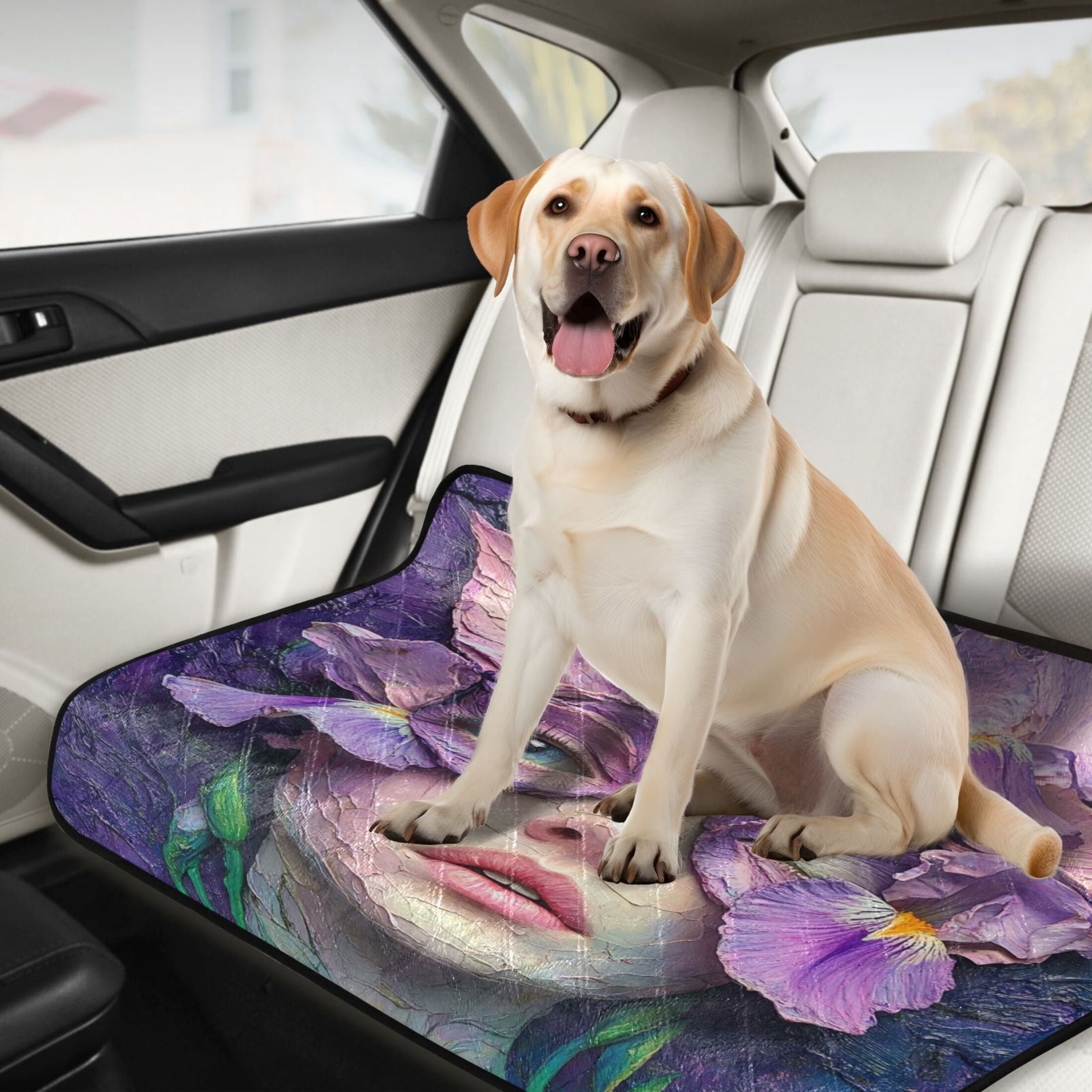 Qxltty Iris Fairy Cat litter Pads Pet Set of 2 Diaper Mats Center Anti-leakage Layer Absorbent Soft and Comfortable