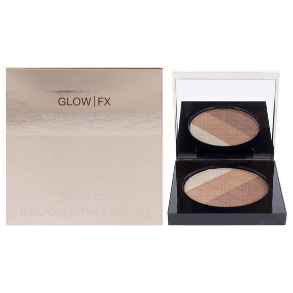 Paleta de sombras naturales Glow FX para rostro - 135 Cool Plus Cozy de GA-DE para mujeres - Paleta de 0,42 oz