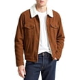 thumbnail image 2 of GINGTTO Men's Corduroy Fleece Lined Trucker Sherpa Winter Jacket for Cold Weather, 2 of 7