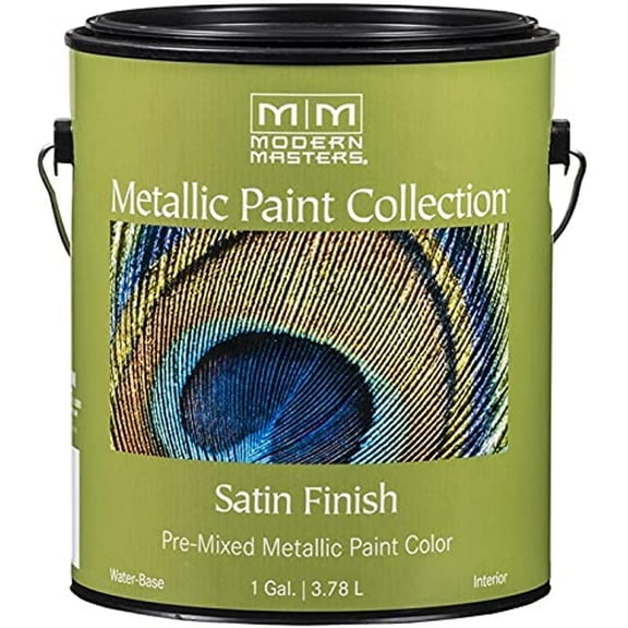 MODERN MASTERS ME190 1 Gallon Statuary Bronze Metallic Paint - Semi Opaque