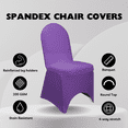thumbnail image 2 of YCC Linens - 6 Pack Stretch Spandex Banquet Chair Covers - Purple, 2 of 6