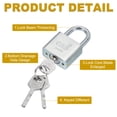 thumbnail image 3 of Uxcell Pin Tumbler Padlock, Keyed Different Locks Stainless Steel Padlocks Harden Shackle with Key 1-7/8" 1, 3 of 7