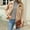 Khaki, variant on Tejiojio Clearance Jackets Fashion Women's Leisure Time Long Sleeves Pure Color Jacket Coat