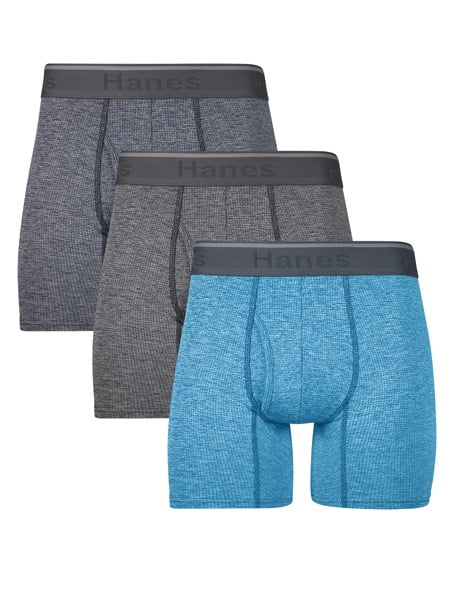 Hanes Men's Comfort Flex Fit Breathable Stretch Mesh Boxer Brief, 3 Pack