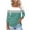 Green, variant on Summer Akafmk 3/4 Sleeve Shirts for Women,Summer Womens Casual T Shirts,Fashion Non Positioning Printed Square Neck Three-Quarters Sleeved Top