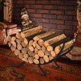 thumbnail image 5 of 33.3 Inch Heavy-Duty Metal Log Holder Curved Firewood Rack,for Indoor/Outdoor Fireplace, Patio, Rust-Proof Sturdy Firewood Storage Stand with Practical Design, 5 of 5