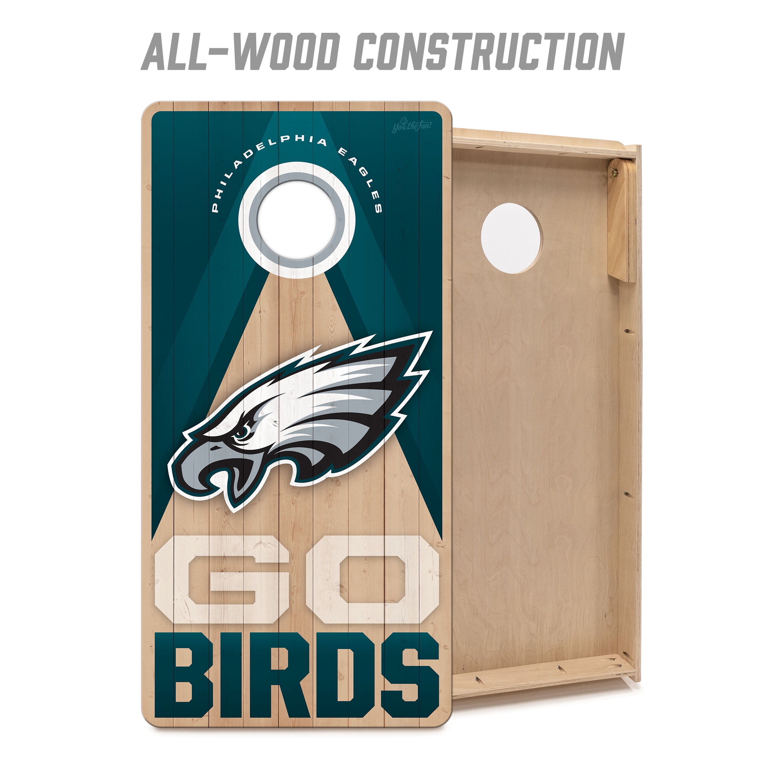 YouTheFan NFL Philadelphia Eagles 2x4 Slogan Series Cornhole
