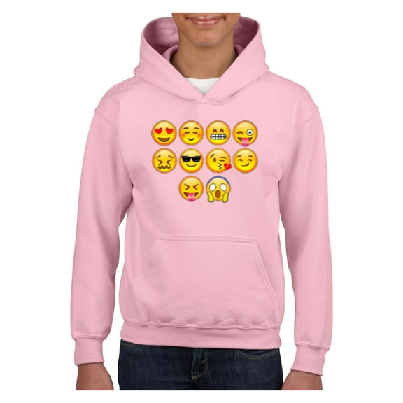 MmF - Big Girls Hoodies and Sweatshirts, up to Big Girls Size 24 - Emoji Entourage