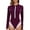 Dark Purple, variant on Women's Sleeveless One Piece Wetsuit Conservative Sexy Backless Color Matching Swimsuit with Removable Bra Pads for Swimming Vacation,Navy,M