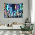 thumbnail image 2 of GOSMITH  Japan Shinjuku Kabuki-cho Night Tapestry Punk Japanese Tokyo Billboards District City Art Wall Hangings for Living Room Bedroom Dorm Man Cave Background, 2 of 7