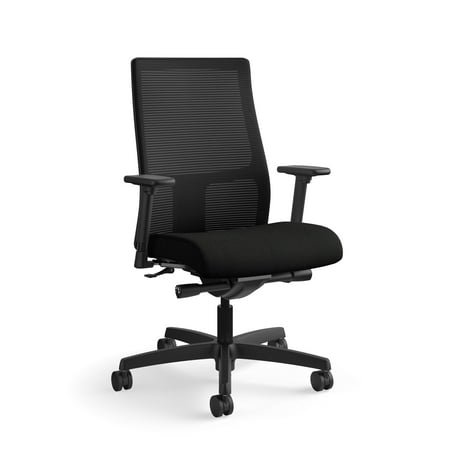 HON Ignition Series Mid-Back Work Chair - Mesh Computer Chair for Office Desk, Black