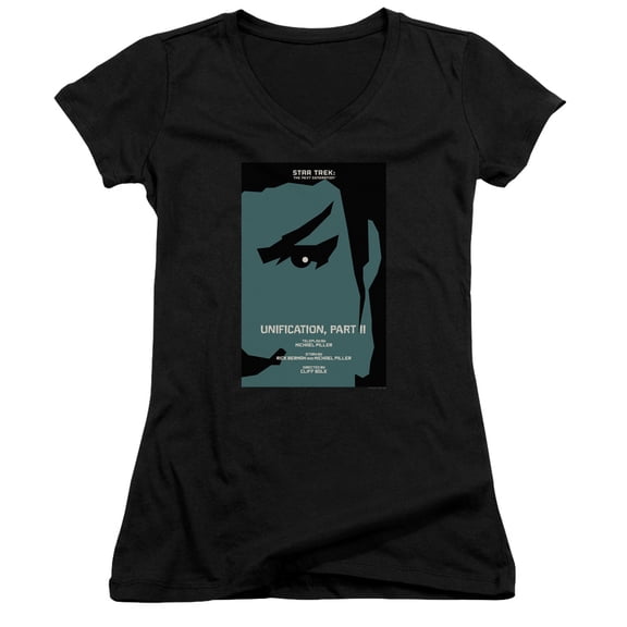 Star Trek Tng Season 5 Episode 8 Junior Women's V-Neck T-Shirt Black