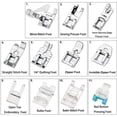 thumbnail image 2 of Shisuyan 1Set 11Pcs Multifunctional Sewing Machine Foot Knitting Foot Sewing Machine Accessories for Home (Silver), 2 of 8