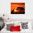 thumbnail image 5 of BCIIG   African Giraffe At Sunset Serengeti National Park Tanzania Africa Wild Animal Tree   Canvas Printing Wall art Painting HD Artwork for Bedroom Home Decoration   20x16in, 5 of 6