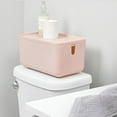 iDesign Cade Lidded Storage Bin, Blush