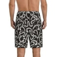 thumbnail image 3 of Kdxio Hand Drawn Snake Print Mens Sleep Shorts Bottoms Soft Comfy Pajama Wear Pants with Drawstring Pockets, 3 of 7