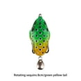 thumbnail image 3 of Fish Lure Artificial Bait 8cm Fine Workmanship Compact Size Smooth No Burrs Exquisite Sweet Gift Rotating Wobbler Lures Green-yellow, 3 of 7
