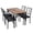 Retro color, variant on Rugerasy 5 Piece Dining Table Set for 4, Metal Frame Rectangular Dining Room Table Set for Kitchen, Dining Room,Grey