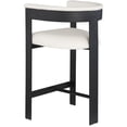 thumbnail image 4 of Meridian Furniture Romeo Cream Vegan Leather Counter Stool (Set of 2), 4 of 8