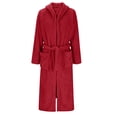 thumbnail image 4 of Cethrio Girls Sleepwear Robes, Long Sleeve Warm Fleece Winter Bathrobes with Belt Red Size 9-10 T, 4 of 6