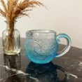 thumbnail image 5 of BingTong Sea Glass Wave Mug, 12 oz Handblown Ocean Wave Glass Mug Cup, Unique Textured Beach Theme Mug for Tea, Wine, Handcrafted Sea Inspired Drinkware Gift for Ocean Lovers Blue, 5 of 6