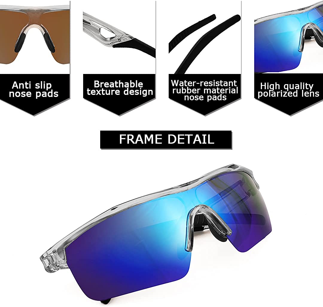 FEISEDY Kids Teens Sports Polarized Sunglasses TR90 Frame Boys Girls Cycling B2454