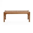thumbnail image 5 of LuxenHome Natural Solid Wood 47.2-Inch Long Rectangle Sloping Seat Outdoor Bench, 5 of 9