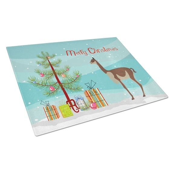 Caroline's Treasures Vicugna or Vicuna Christmas Glass Cutting Board Large