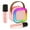 Pink, variant on Mini Karaoke Machine for Kids Adults,Portable Bluetooth Speaker with 2 Wireless Microphones, MP3 Music Player Gifts Toys for Girls 3-12 Year Old Birthday Family Home Party