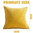 thumbnail image 5 of Paquete de 2 fundas de almohada decorativas de color crema de 18 x 18 pulgadas, fundas de cojín de chenilla suave para sofá, fundas de cojín navideñas de estilo rústico para el hogar, 5 of 5