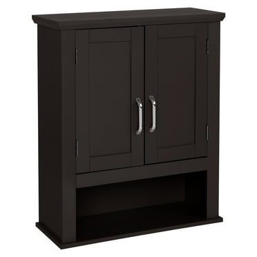 VINGLI Medicine Cabinet Espresso Bathroom Kitchen Office Wall Storage Cabinet Collection Floating Cabinet Organizer with 2-Doors 21" W X 8.5" D X 25.2" H