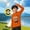 Orange, variant on HAOTAGS Kids Sun Protection Hoodie,Hooded Design Long Sleeve UV Protection Fabric Breathable Stretch Blend Red 9-10T