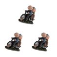 thumbnail image 4 of Ounissouiy Feliz pareja de ancianos estatuilla resina vejez vida decoración del hogar bicicleta Type1 NO1, 4 of 6