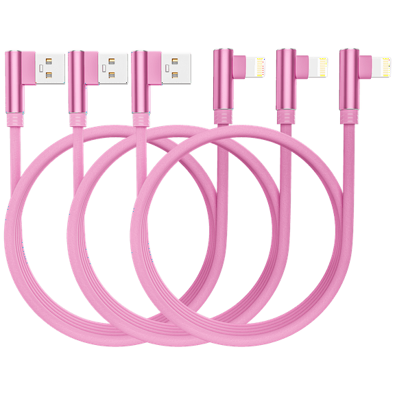 inStyle iPhone Charger Lightning Cable, 3 Pack 6FT USB Cable, For Apple iPhone Xs, Xs Max, XR, X, 8, 8 Plus, 7, 7 Plus, 6S, 6S Plus,iPad Air, Mini, iPod Touch, Case, Charging & Syncing Cord - Purple