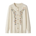 thumbnail image 6 of LEKODE womens cardigan sweaters Trendy Solid Oversized Soft Knit Button Up Sweater Cardigan women clothing Beige S, 6 of 6
