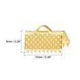 thumbnail image 2 of Unique Bargains 300Pack Ribbon Crimp Clamp Ends 10mm Cord End Clasp for DIY Craft Gold Tone, 2 of 7