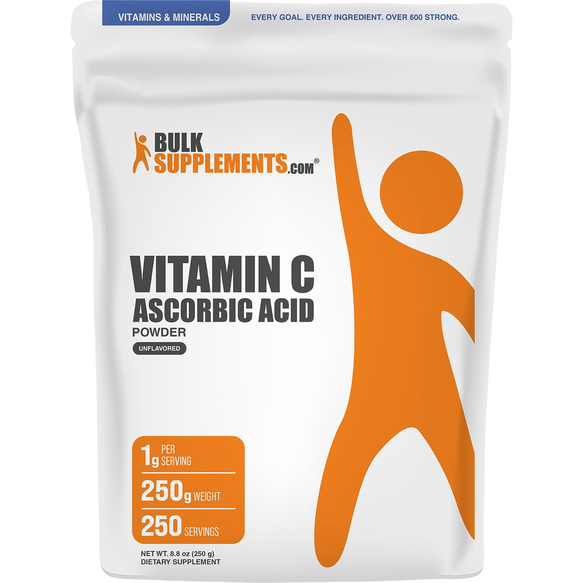 BulkSupplements Vitamin C Powder - Ascorbic Acid, Vitamin C Supplement - Gluten Free, 250g (8.8 oz)