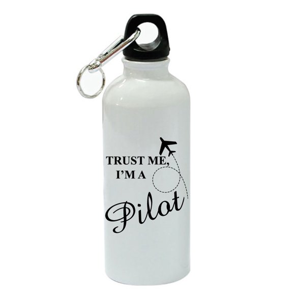 Trust Me - I'm A Pilot White Aluminum Sports 20 oz Water Bottle