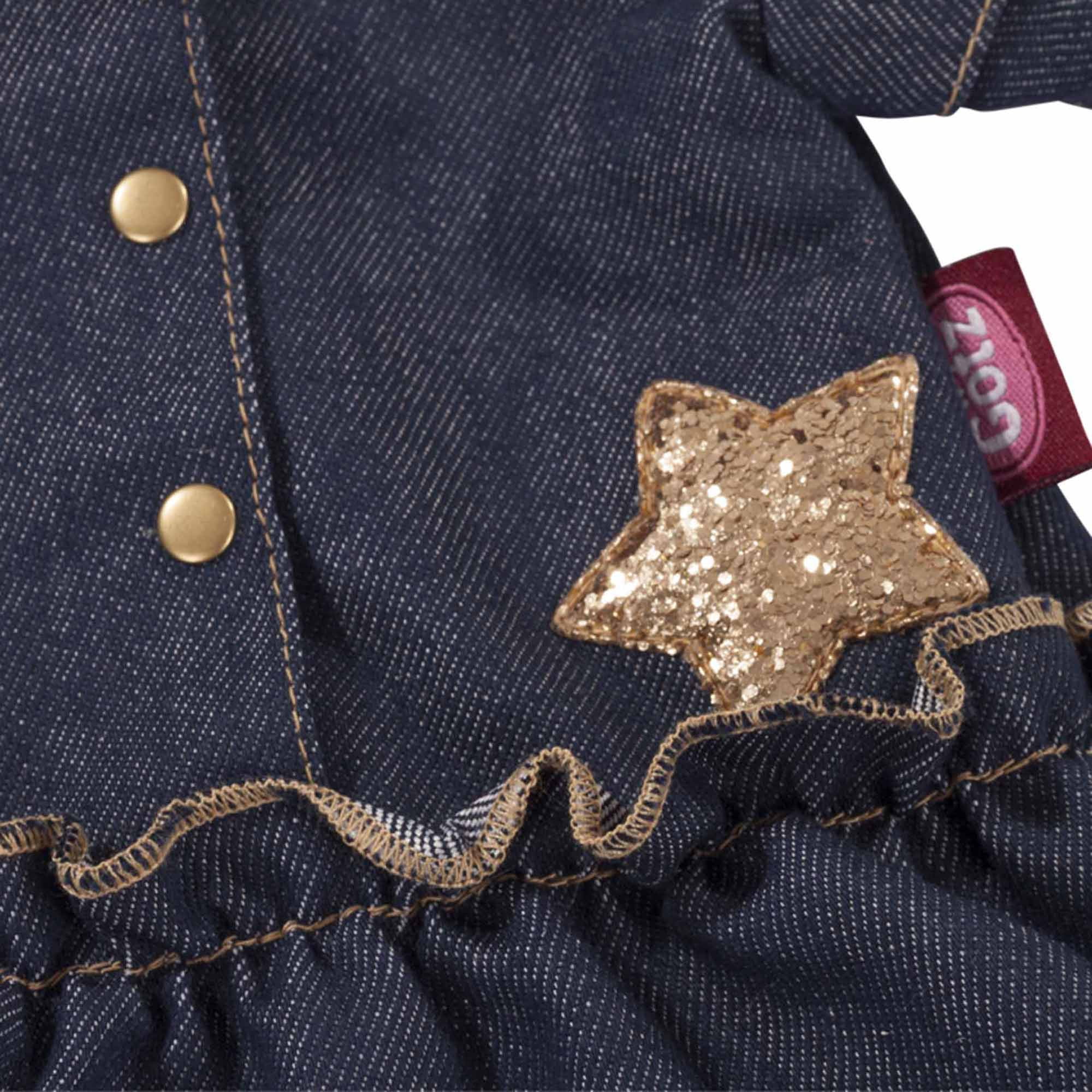 Gotz Golden Coolness Combo Outfit with Denim Dress, Tights and Animal Print Boots for 18 - 19.5" Standing Dolls