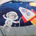 thumbnail image 5 of 3D Space Astronaut Rocket Quilt Cover Set Bedding Set Duvet Cover Pillowcases, 5 of 5